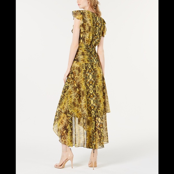 Bar III Ruched Python Printed Maxi Dress - Picture 6 of 6